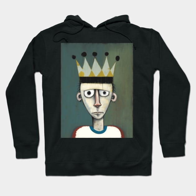 Footballer In A Crown Hoodie by Walter WhatsHisFace